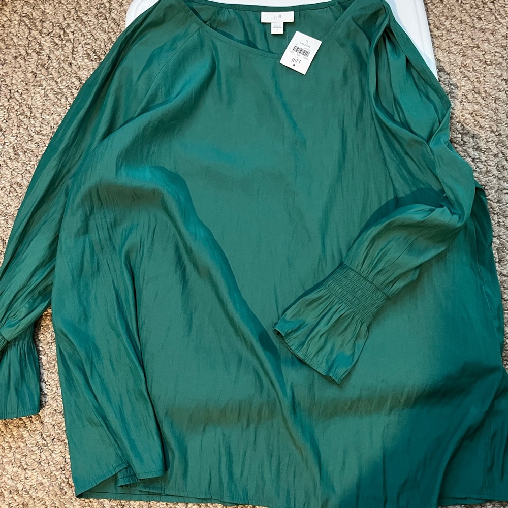 J. Jill Green Blouse Elegant Top
